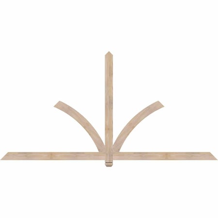 Ekena Millwork Redmond Smooth Timber Gable Bracket, Douglas Fir, 96"W x 48"H x 1 1/2"D x 3 1/2"F, 12/12 Pitch GBW096X48X0204RED00SDF